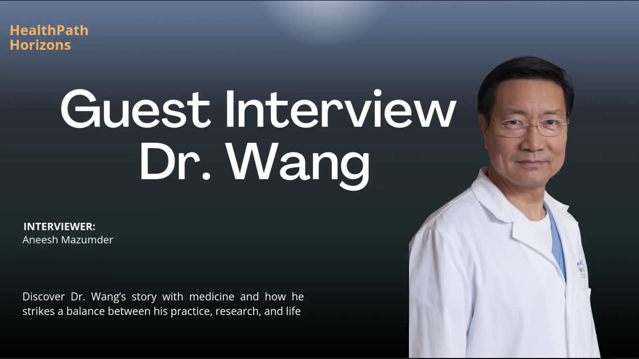 Thumbnail for the HealthPath Horizons interview with Dr. Jingping Wang.